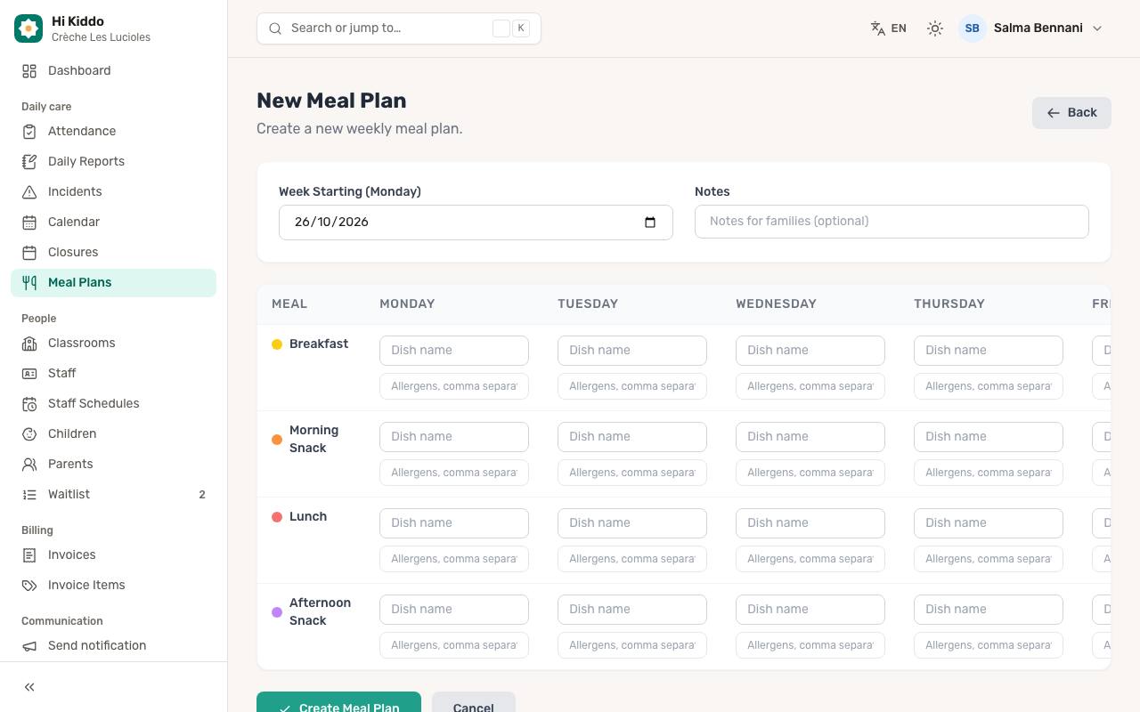 How to create a meal plan