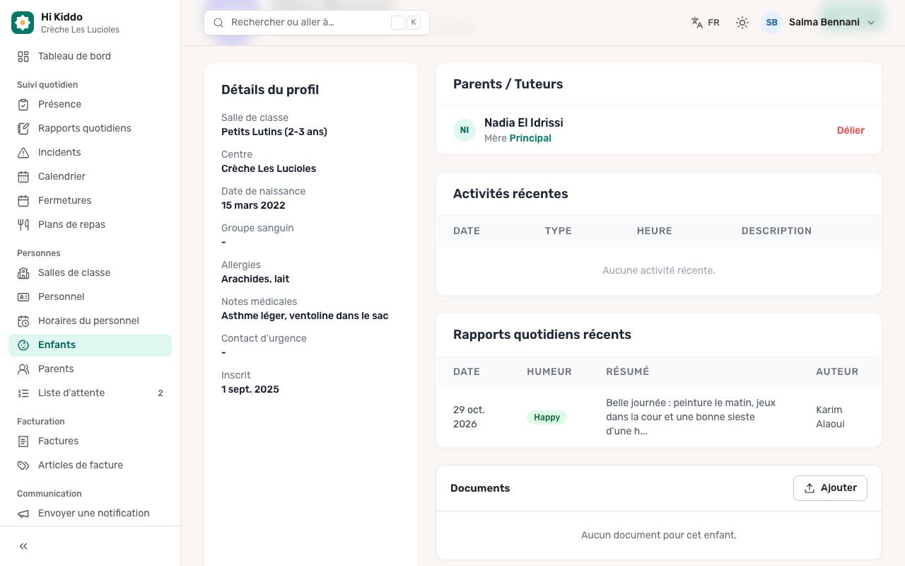 Comment lier ou délier un parent